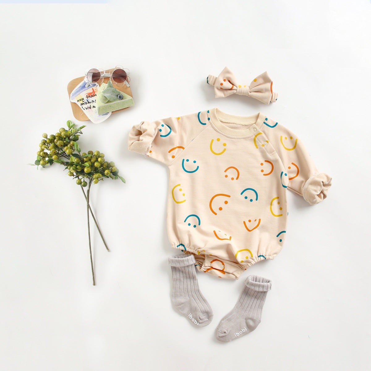 Barboteuse Bébé Fille Dessin Animé Printemps Gigoteuse Vêtements de Pet/Fesses