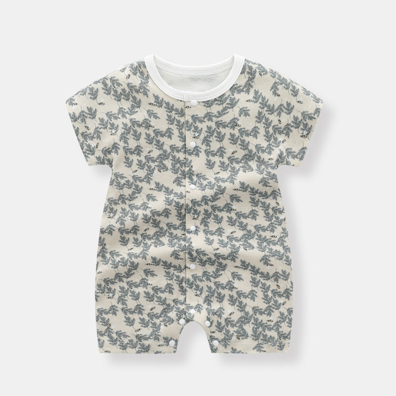 Barboteuses Bébé à Manches Courtes en Tissu Fin