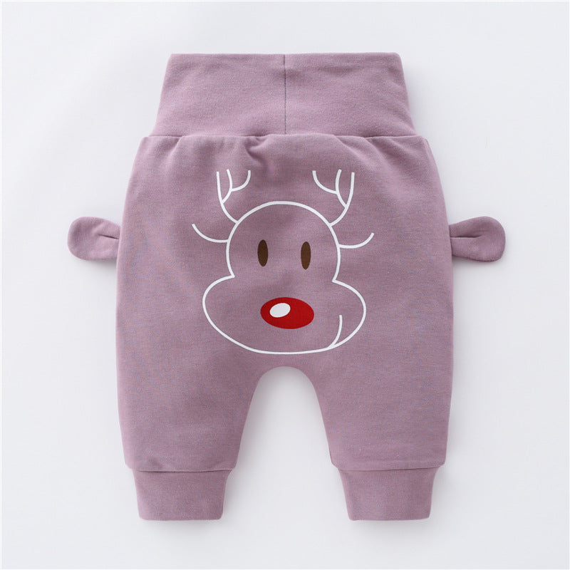 High Waist Belly Protector Girls Harem Pants Toddler Autumn Trousers