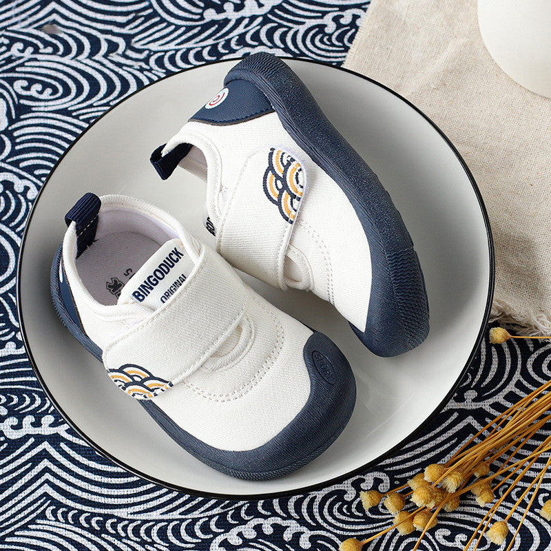 Chaussures bébé/enfant en bas âge, en tissu coton à semelle souple, pour fille