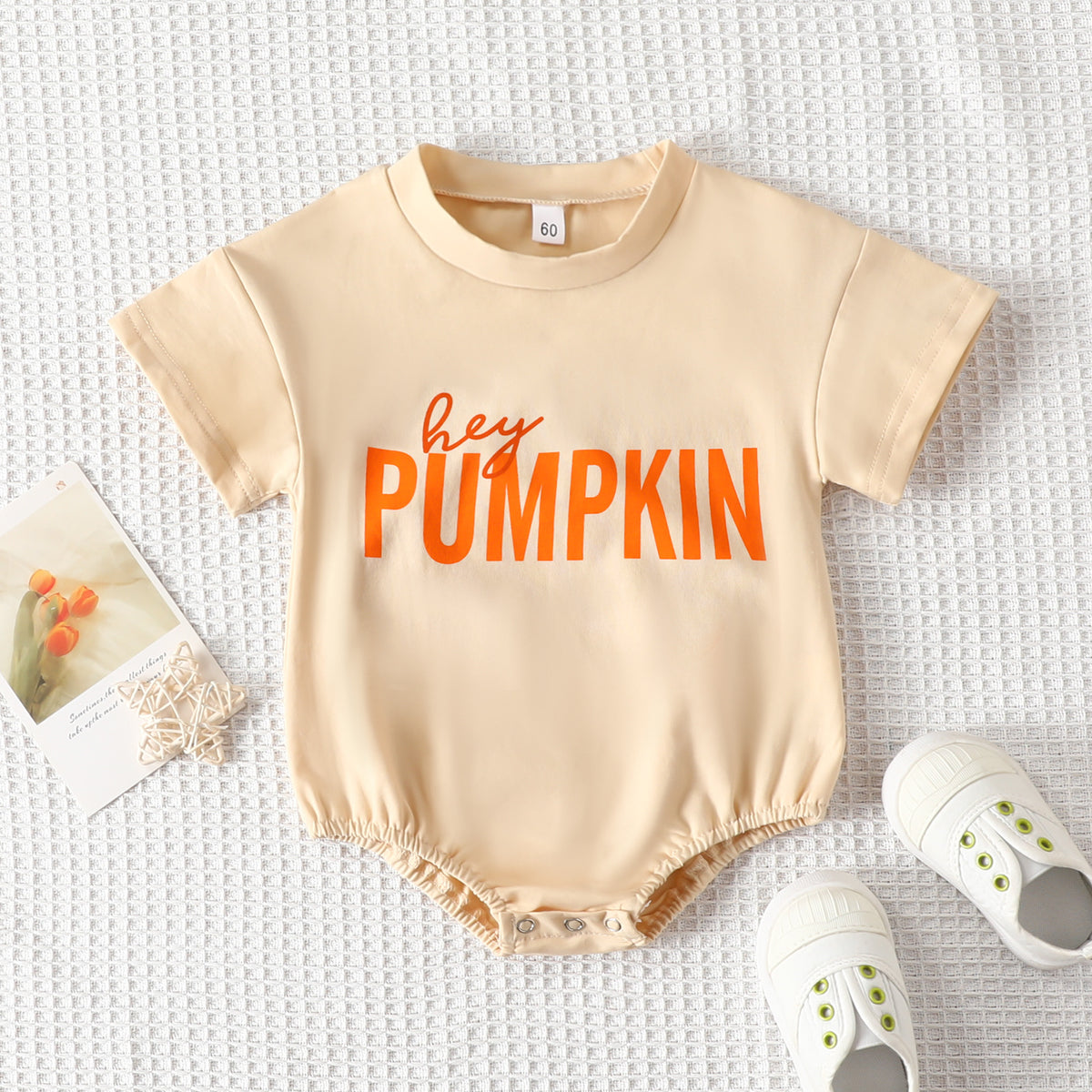 Halloween Loose Romper Letter Print Jumpsuit