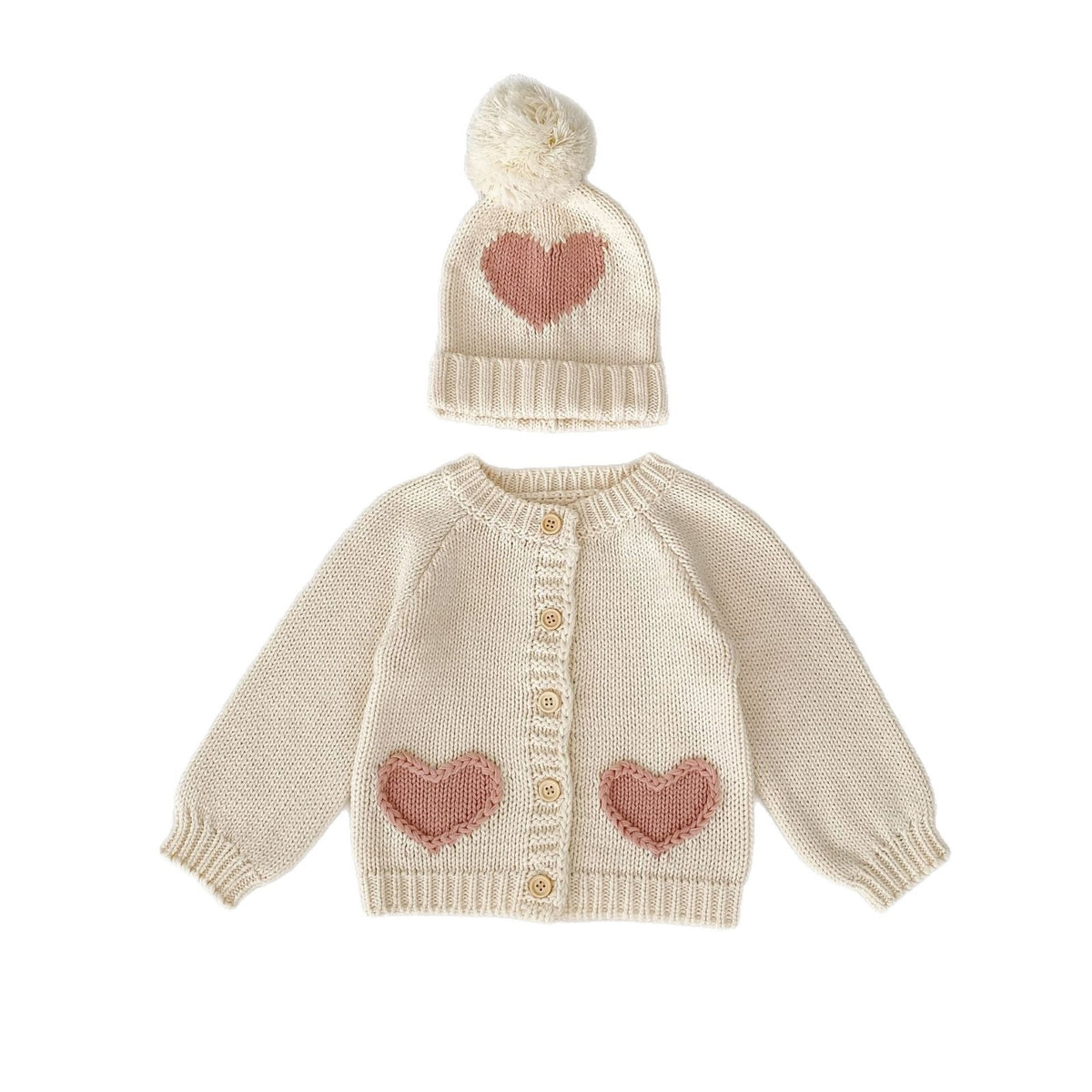 Cardigan à la Mode Bonnet Doux Bébé Amour Enfants Pull Vêtements