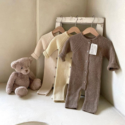 Chandail bébé une pièce en tricot long