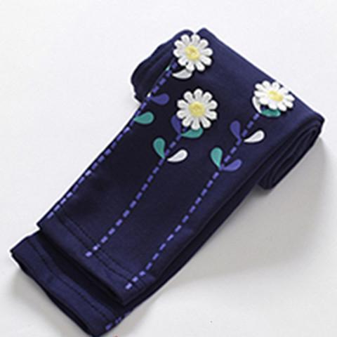 Spring And Autumn Little Girl Bottoming Zipper Pants For Outer Wear