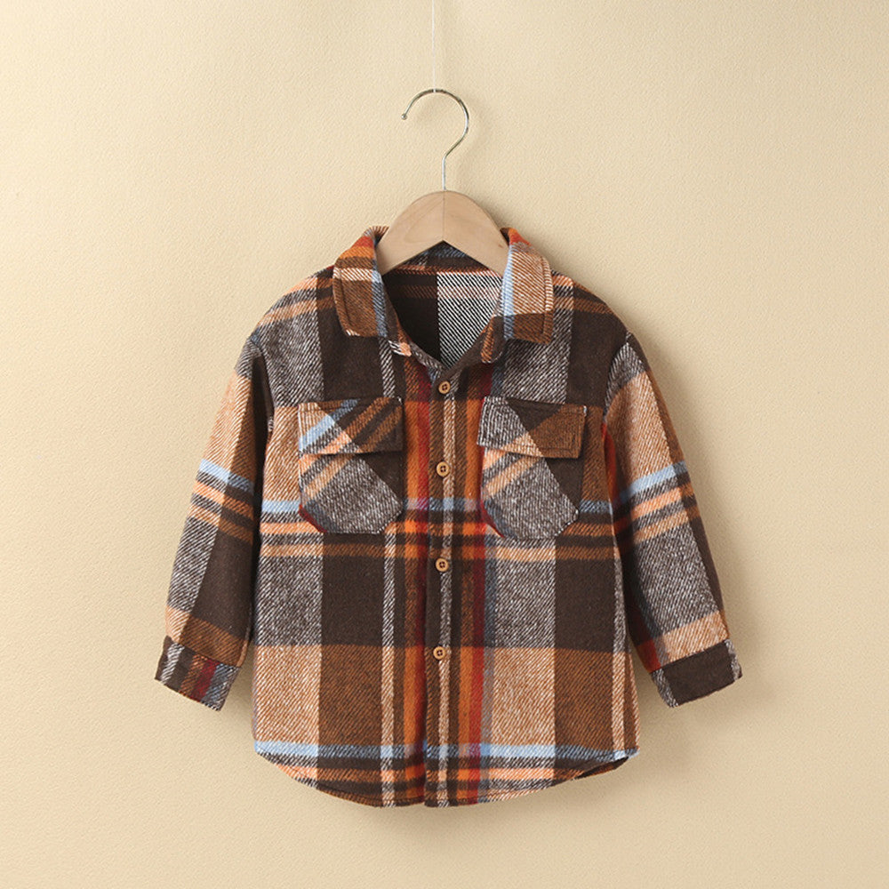 Chemise à carreaux petite mode fille enfant