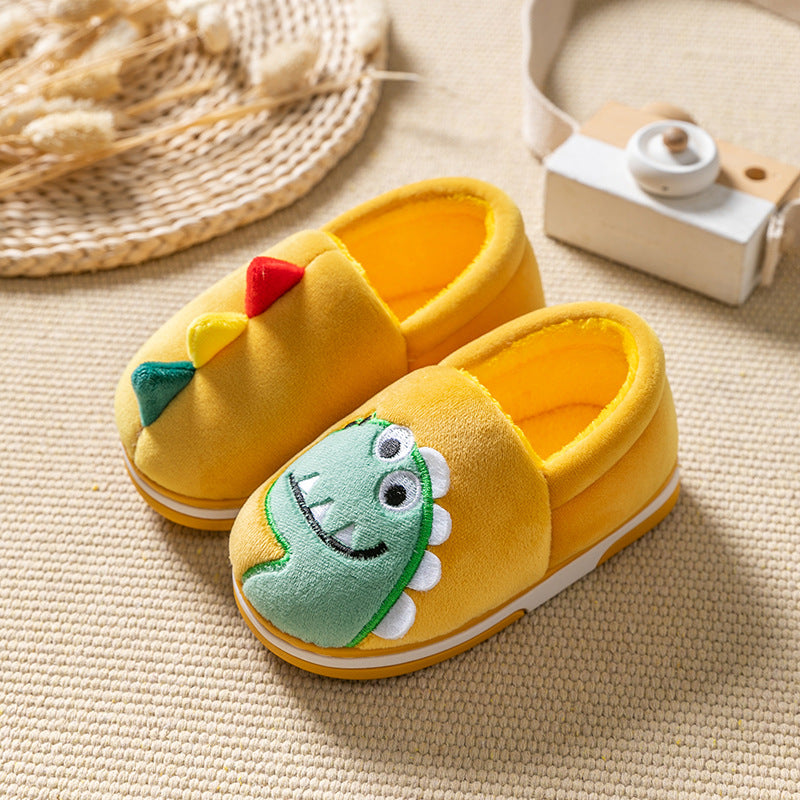 Children's Bags Heel Cartoon Dinosaur Plush Cotton Shoes