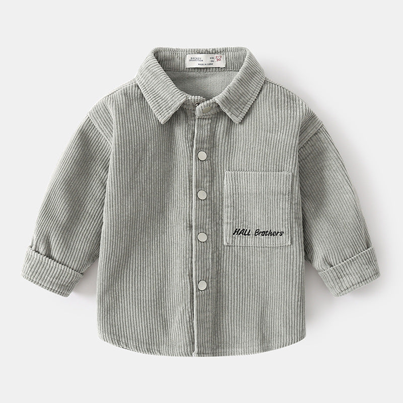 Chemise à manches longues en coton pour garçons