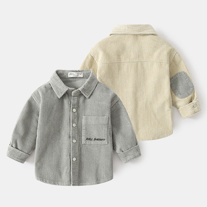 Chemise à manches longues en coton pour garçons