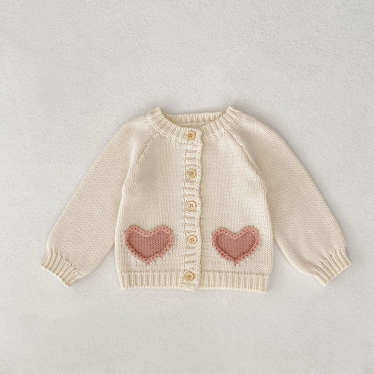 Cardigan à la Mode Bonnet Doux Bébé Amour Enfants Pull Vêtements