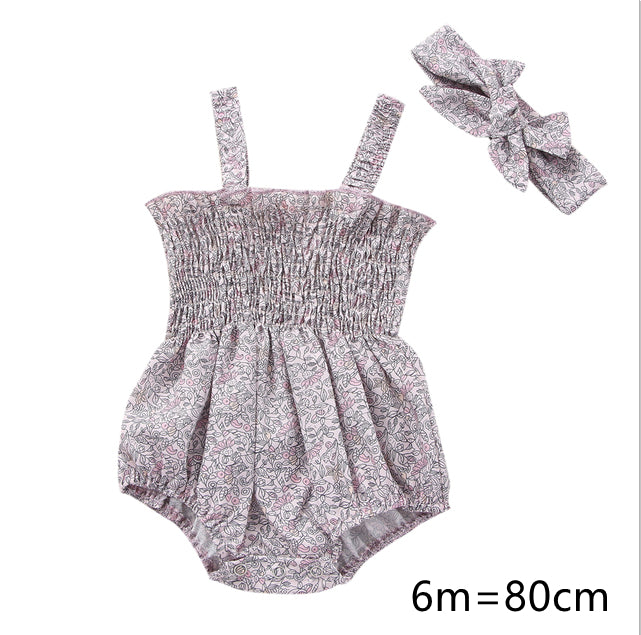 Bébés Filles 2 Pièces Tenues d'été, Volants sans Manches