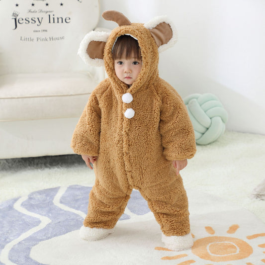 Simple And Cute Thick Warm Baby Onesies