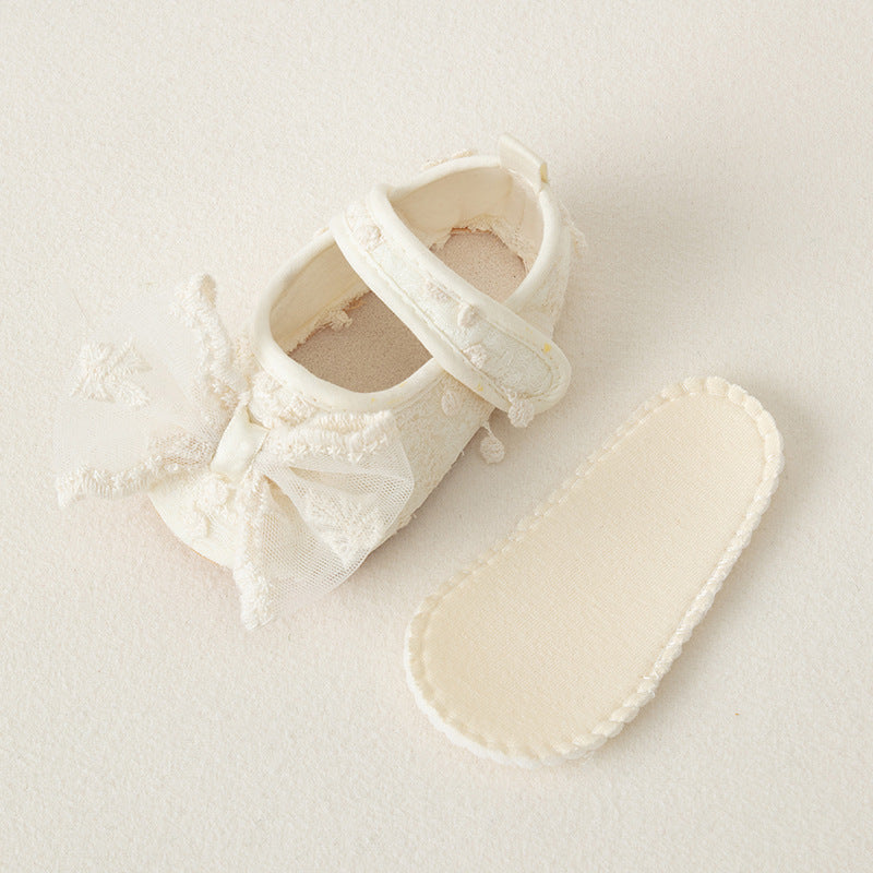 Chaussures de princesse coréennes à nœud pour bébé