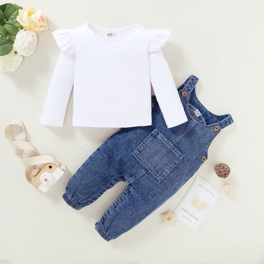 Ensemble de vêtements pour bébé fille à manches longues