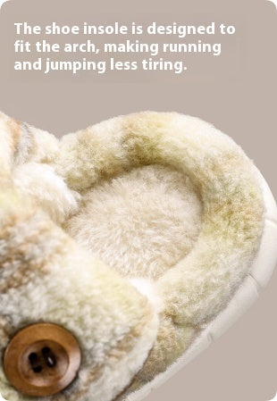 Indoor Home Silent Thick Warm Fur Shoes