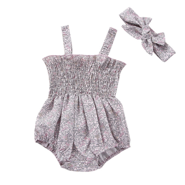 Bébés Filles 2 Pièces Tenues d'été, Volants sans Manches
