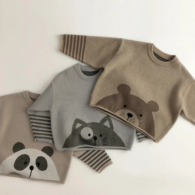 Chandail pour enfant, pull en tricot de base pour bébé garçon et fille