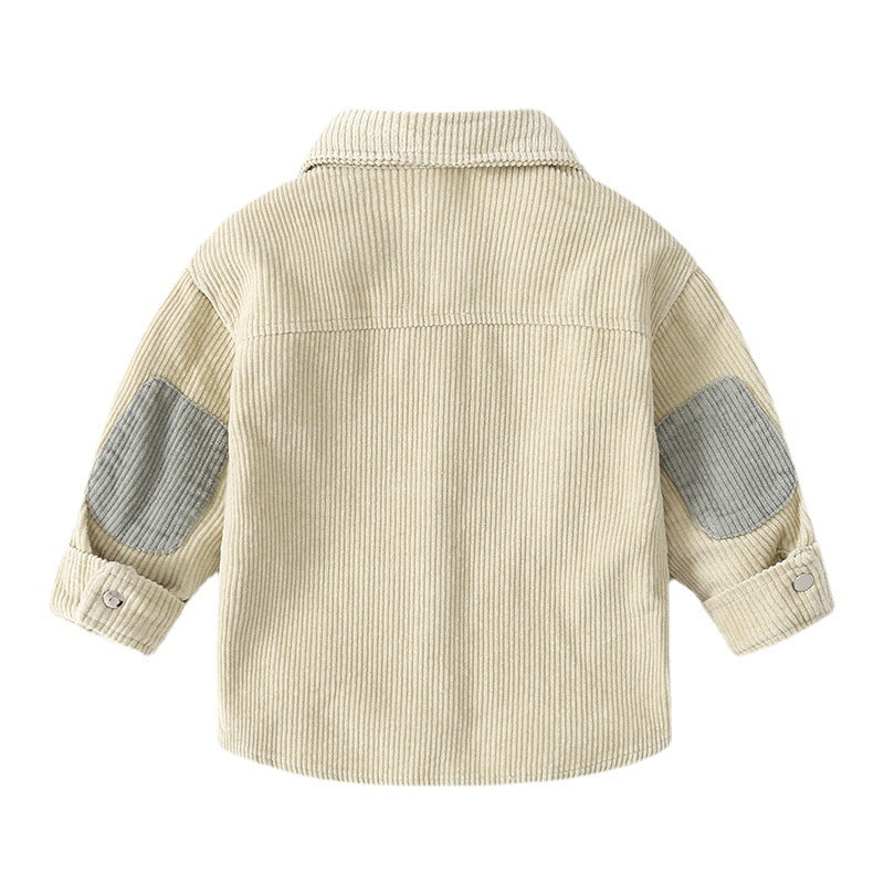 Chemise à manches longues en coton pour garçons