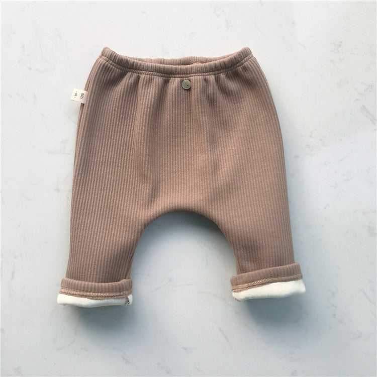 Legging Élastique Côtelé Bébé Automne Pantalon Décontracté