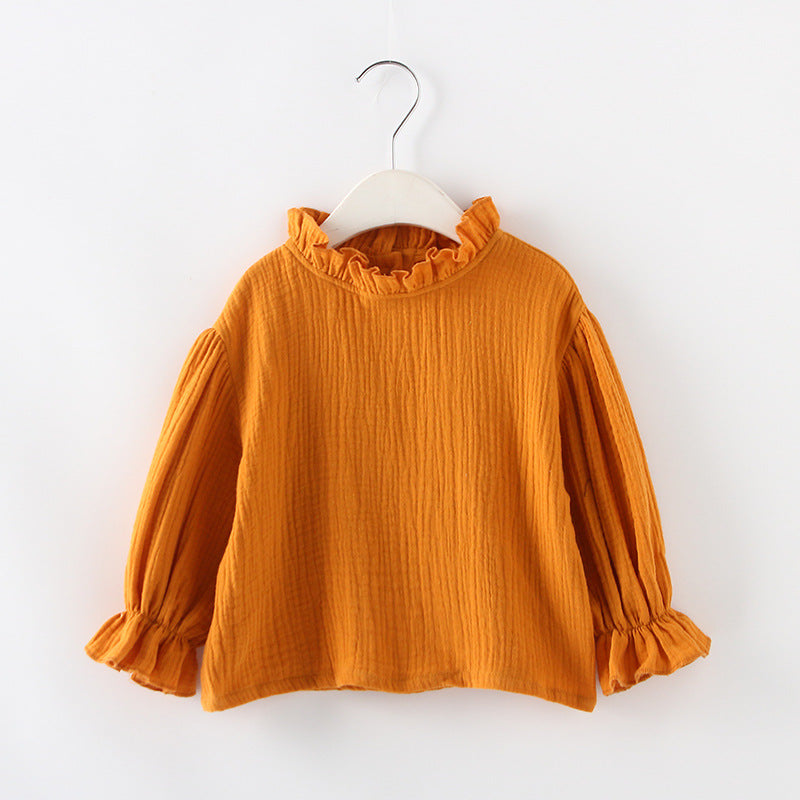 Hauts plissés en coton ample pour enfants, style japonais et coréen, collection printemps