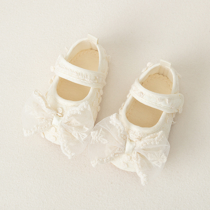 Chaussures de princesse coréennes à nœud pour bébé