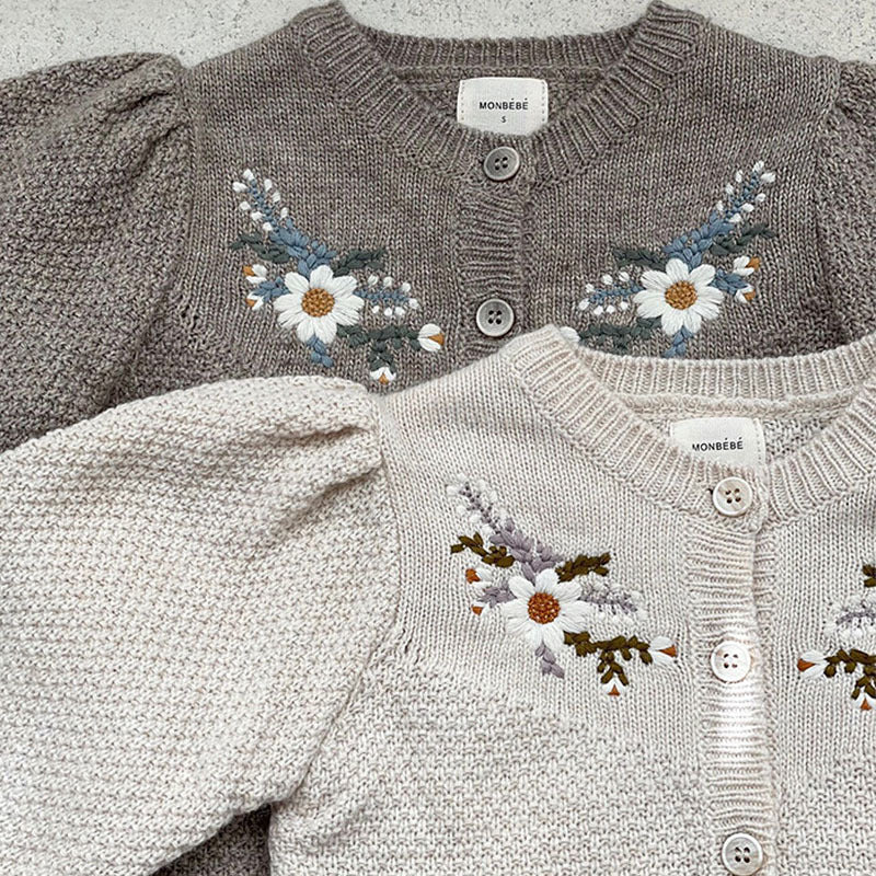 Manteau-pull floral à la mode pour bébés et enfants