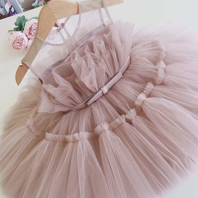 Robe Enfant Gaze Moelleuse Fille Robe de Princesse