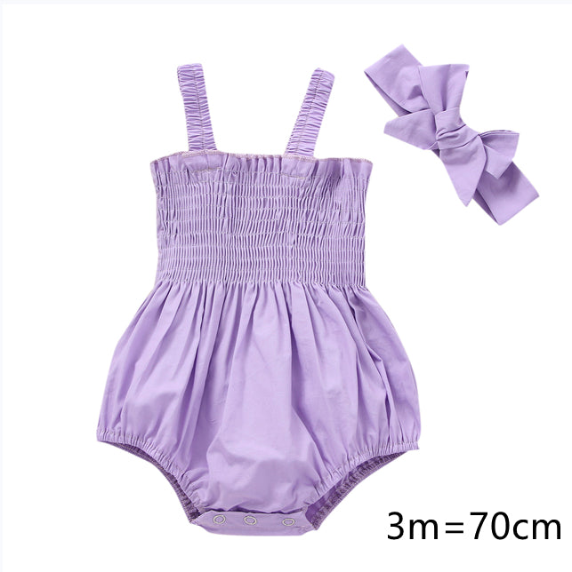 Bébés Filles 2 Pièces Tenues d'été, Volants sans Manches