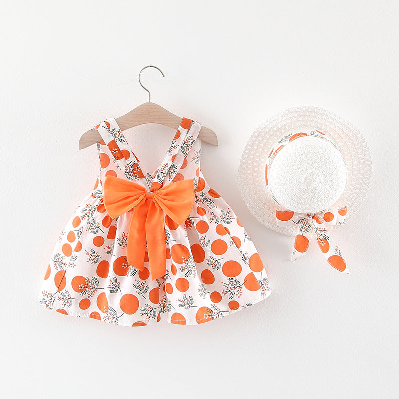 Girls' Summer Baby Girl's Short Sleeve Suit Skirt