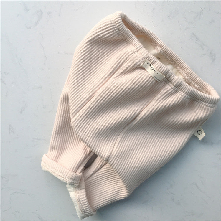 Legging Élastique Côtelé Bébé Automne Pantalon Décontracté