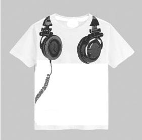 T-shirt Enfant Manches Courtes Motif Bouchons d'Oreilles